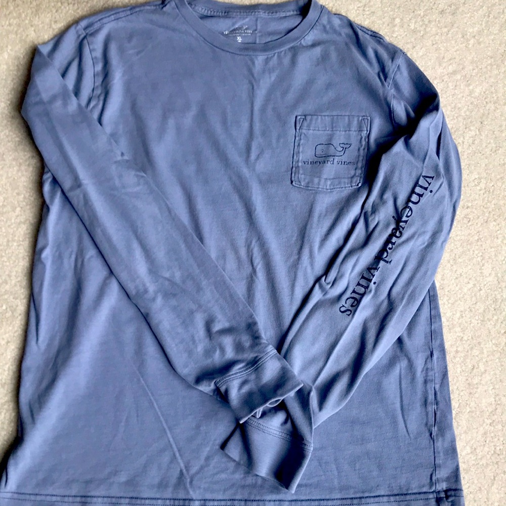 Vineyard Vines slate blue long-sleeved t-shirt